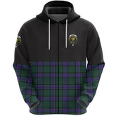 Sinclair Hunting Modern Clan Half Of Tartan Zipper Hoodie